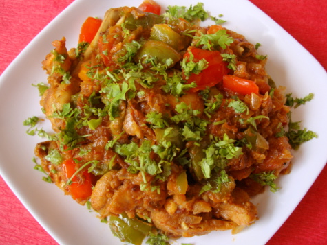 pollo al curry con pimentón
